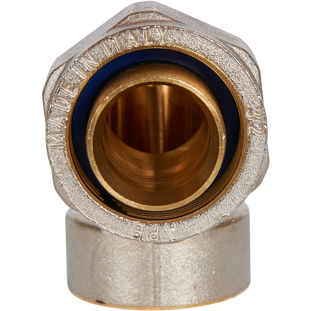 Угольник-переходник STOUT с внутренней резьбой 1 x32 для металлопластиковых труб винтовой, SFS-0007-000132