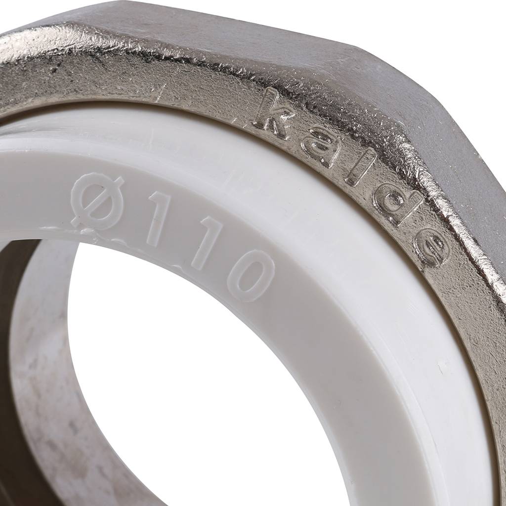 Муфта разъемная Kalde с наружной резьбой 110x4 для полипропиленовых труб под сварку (цвет белый), 3252-tum-110400