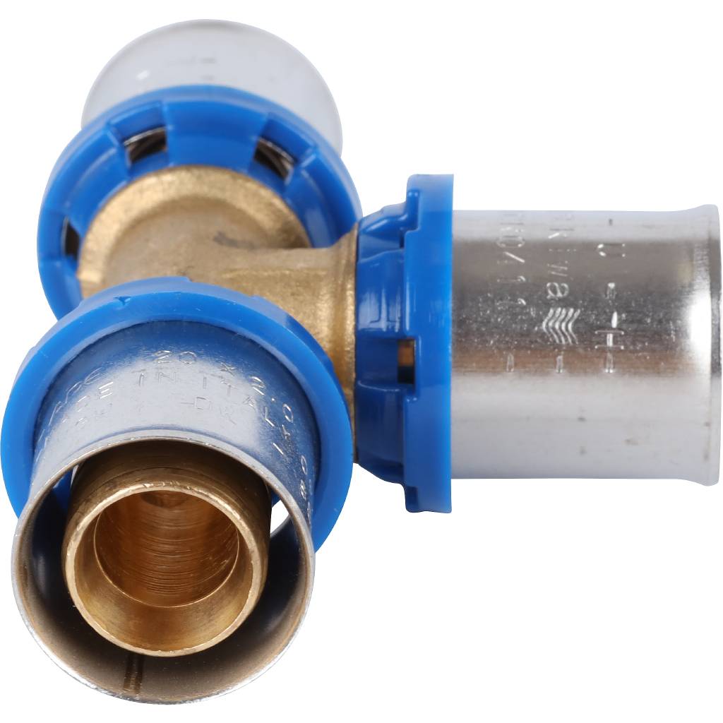 Тройник равнопроходный APE 20х20х20 для металлопластиковых труб прессовой, ARL2200222