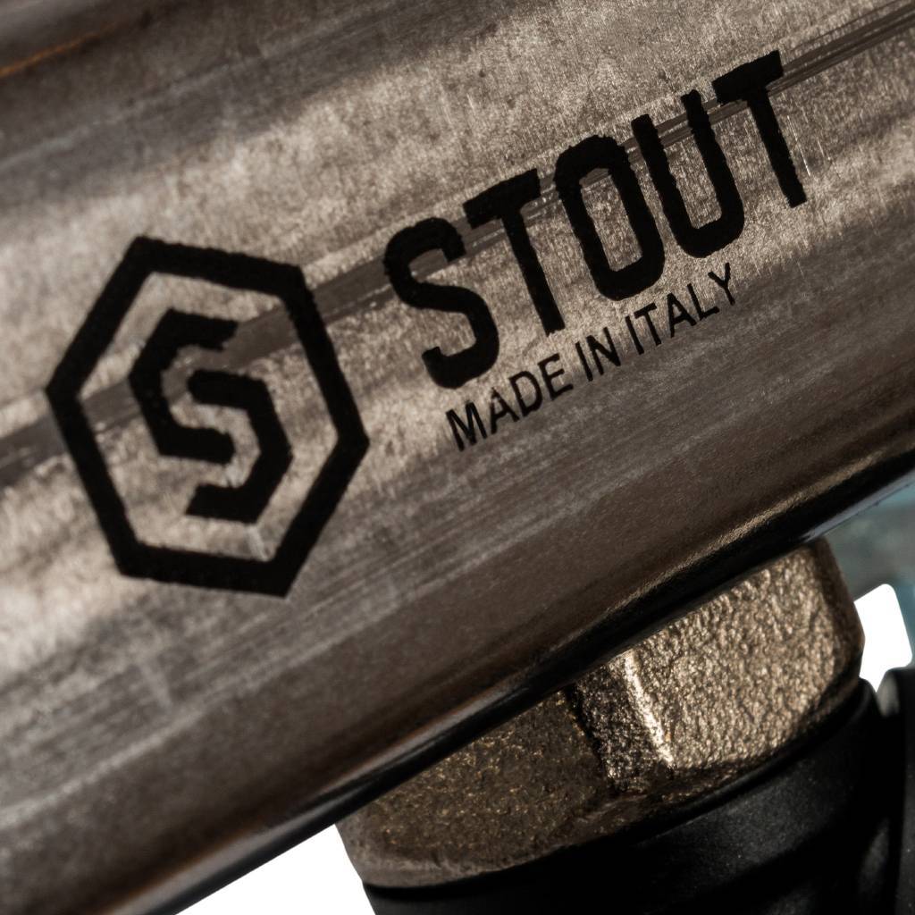 Коллектор из нержавеющей стали без расходомеров, с клапаном вып. воздуха и сливом STOUT 6 выходов, SMS-0932-000006