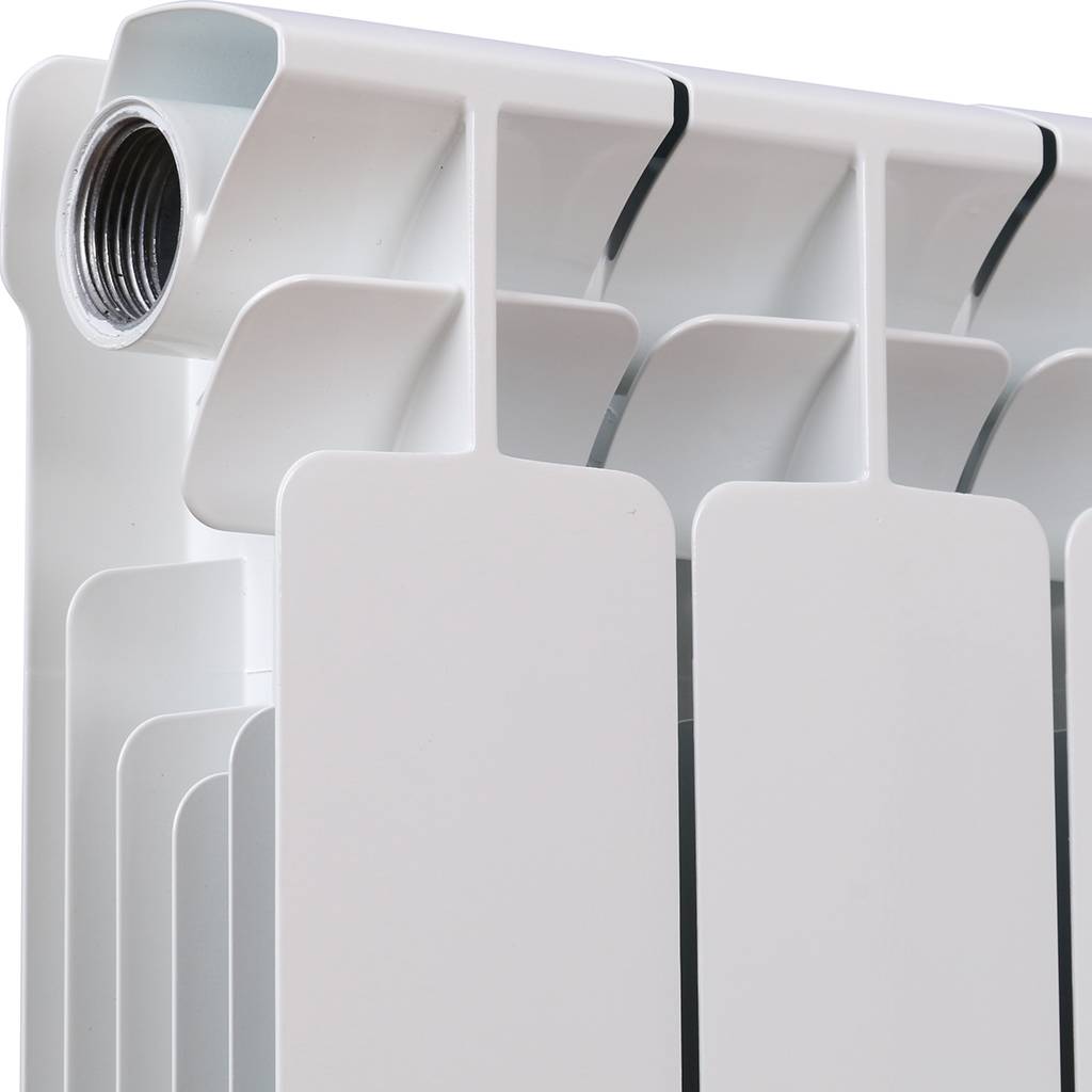Радиатор биметаллический RIFAR BASE 350 14 секций боковое подключение (белый RAL 9016), 1RB35-14