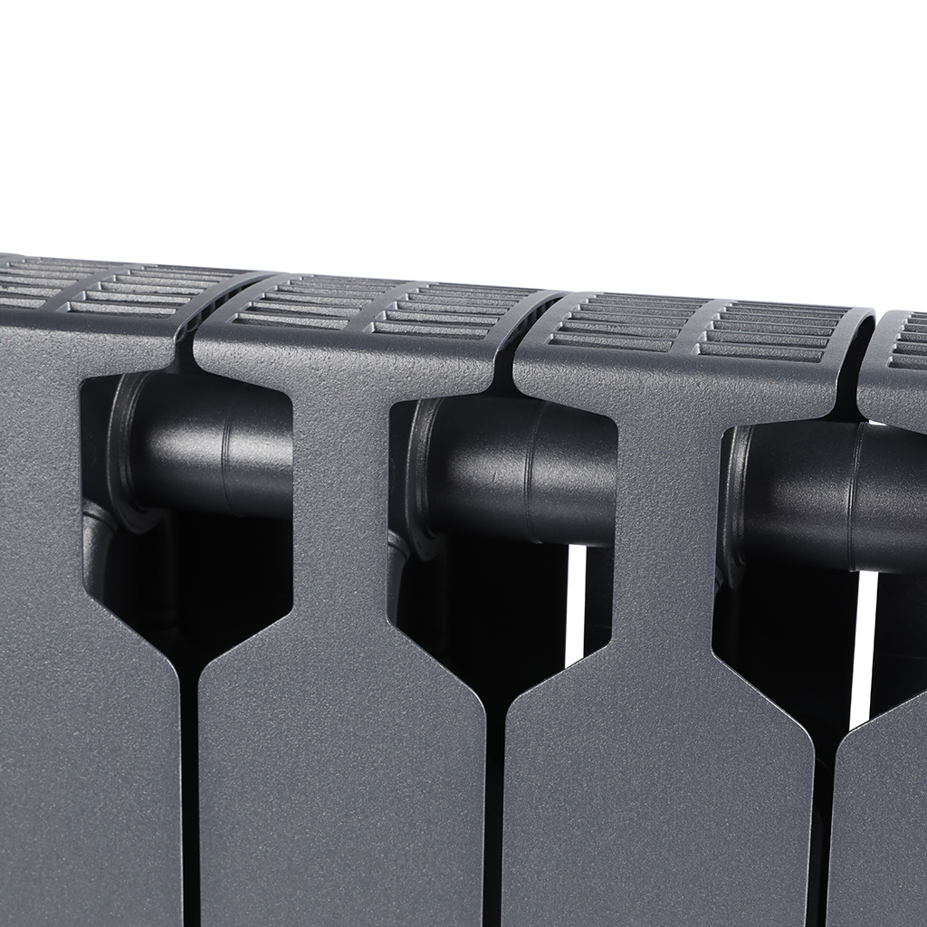 Радиатор биметаллический RIFAR SUPReMO VENTIL 350 SVR 6 секций нижнее правое подключение (Цвет ТИТАН), 4RS35.VR-6-TI