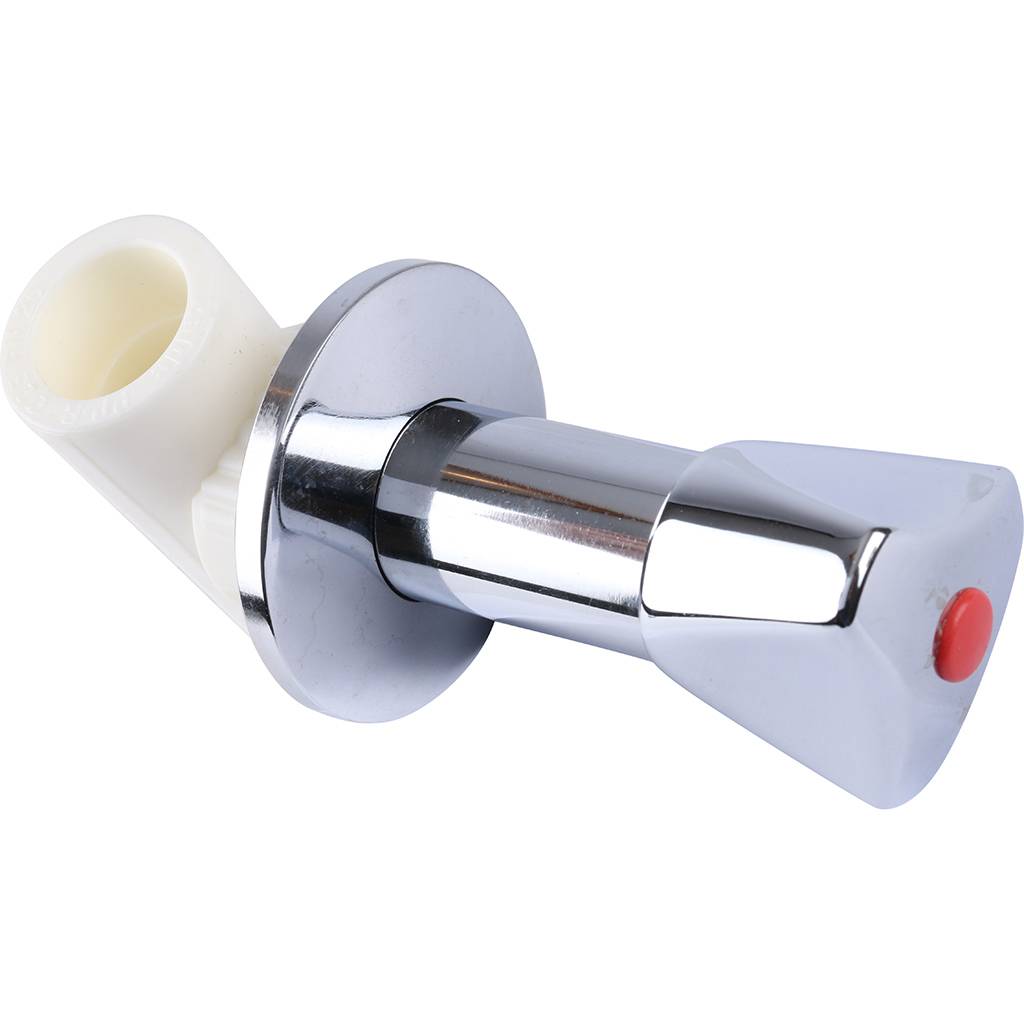 Вентиль Kalde c хромированной удлиненной ручкой под штукатурку (d=25)