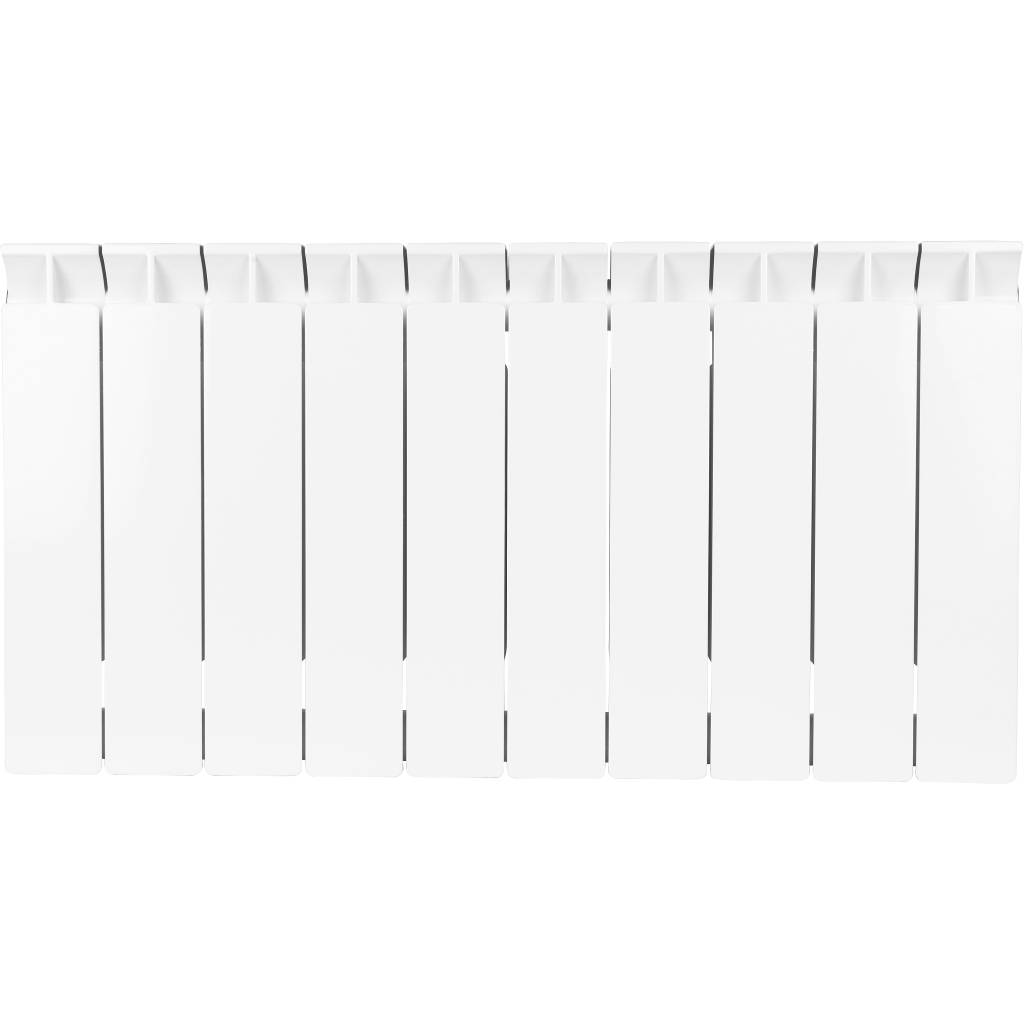 Радиатор биметаллический STOUT STYLE 350 10 секций боковое подключение (белый RAL 9010), SRB-0110-035010