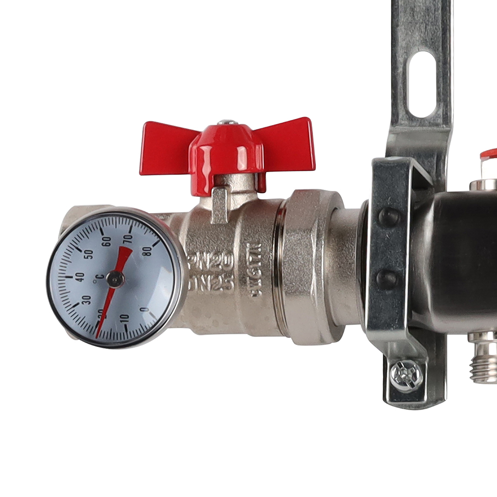 Коллектор из нержавеющей стали в сборе без расходомеров ROMMER 7 выходов, RMS-3210-000007