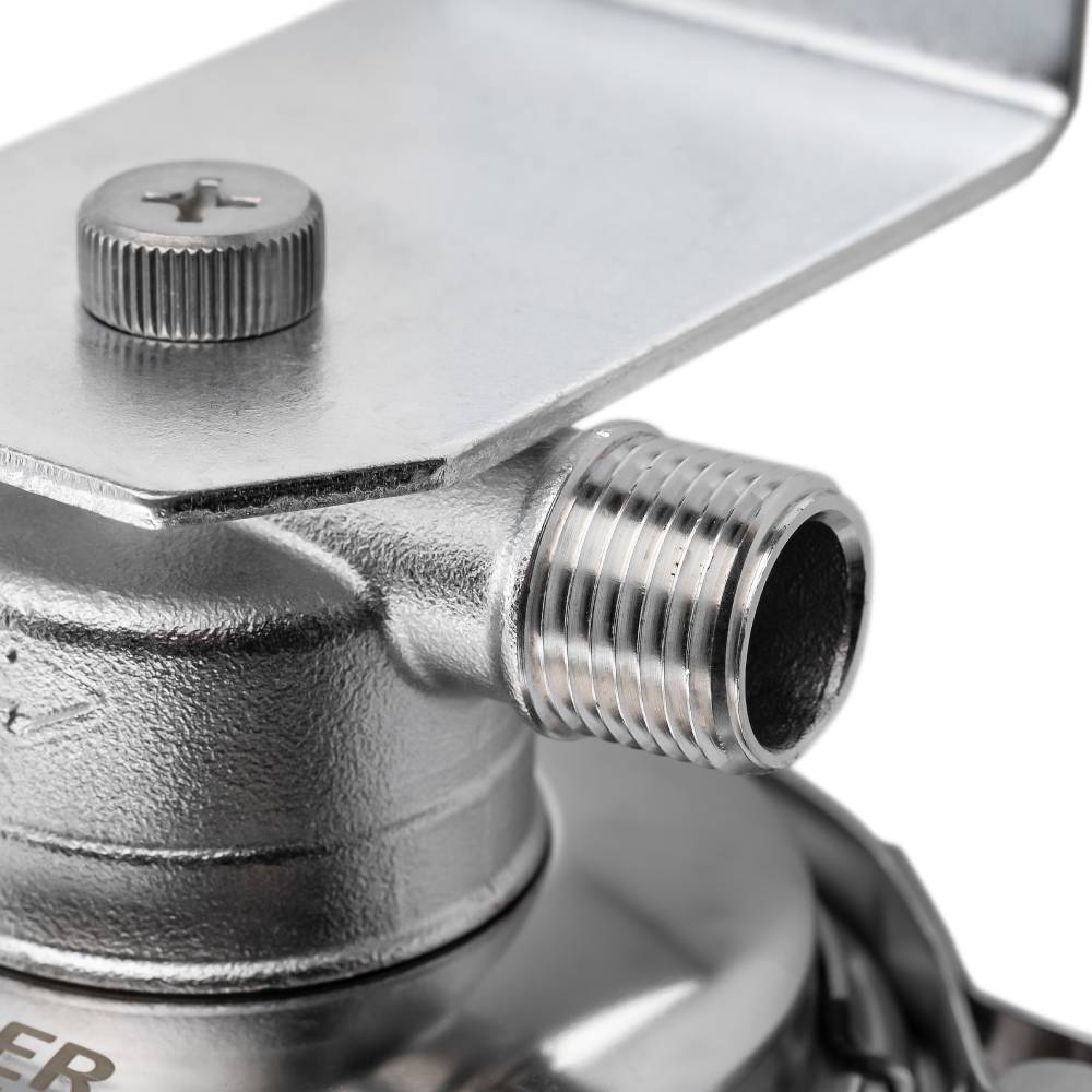 Корпус фильтра Гейзер премьер 10SL 1/2 нерж. сталь для хол. и горячей воды со сливом 1/2, 50752