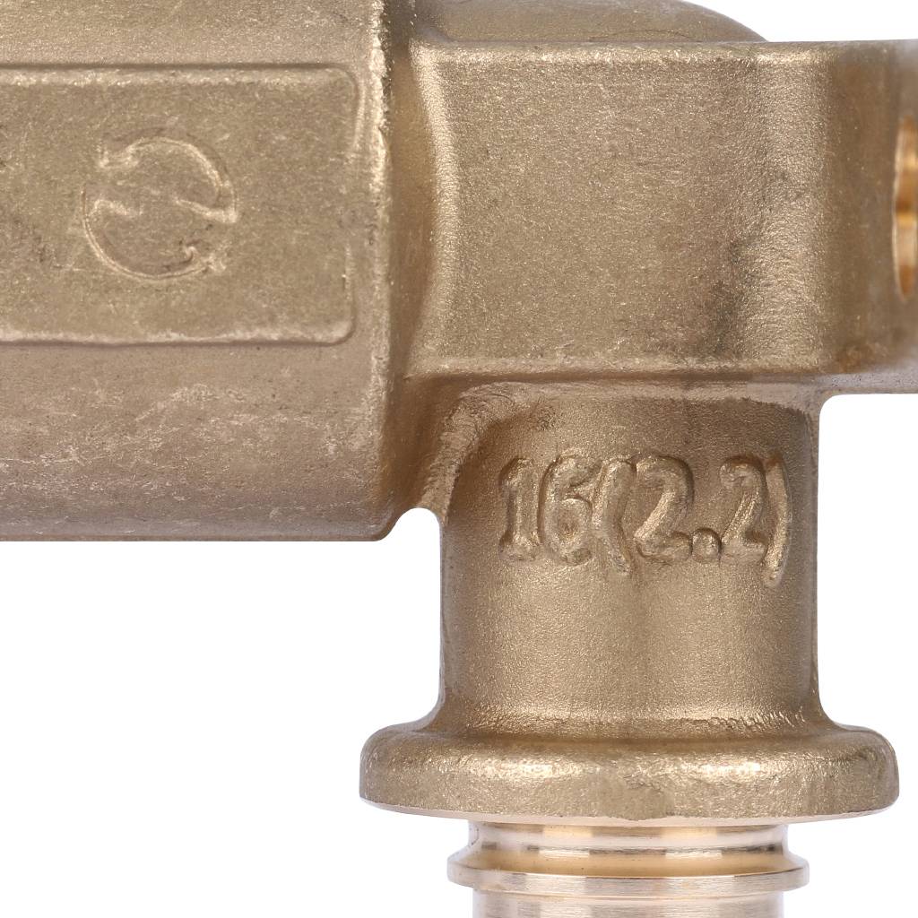 Угольник STOUT настенный с длинным нарезным патрубком 16-Rp 1/2, SFA-0032-001612