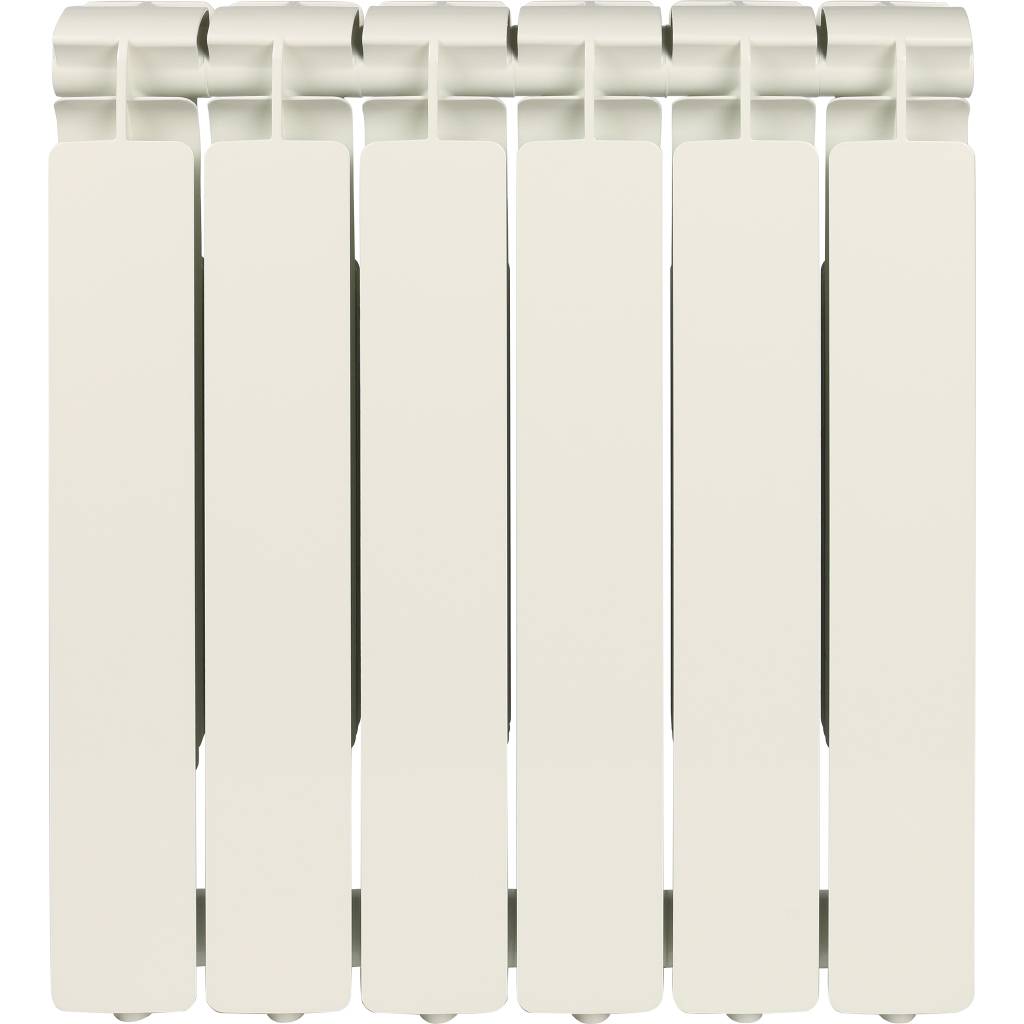 Радиатор алюминиевый STOUT Bravo 500 6 секций боковое подключение RAL9010, SRA-0110-050006