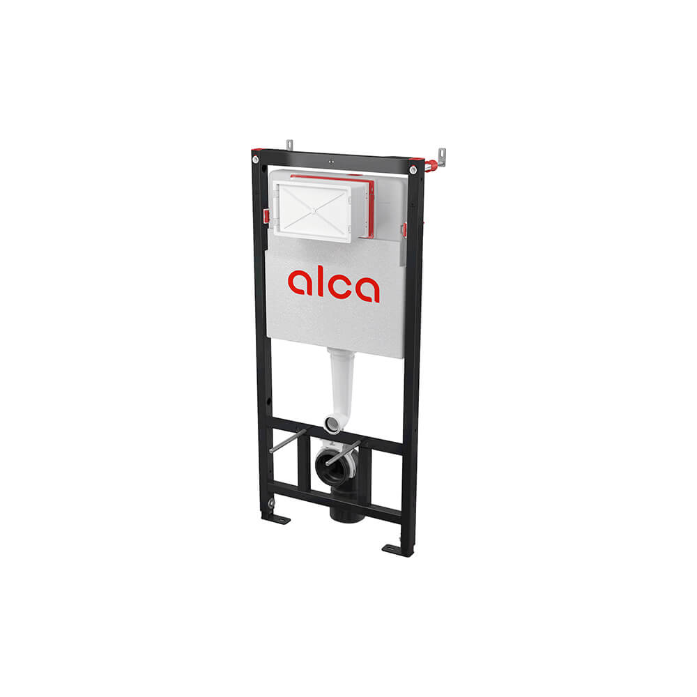 Инсталляция AlcaPlast с белой глянцевой кнопкой и шумоизоляцией, AM101/1120-4:1 M570-VE-01