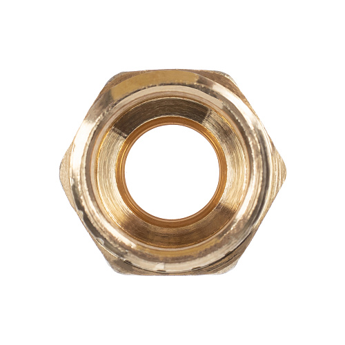 Муфта аксиальная, латунь, наружная резьба,16х1/2, желтый, RTP