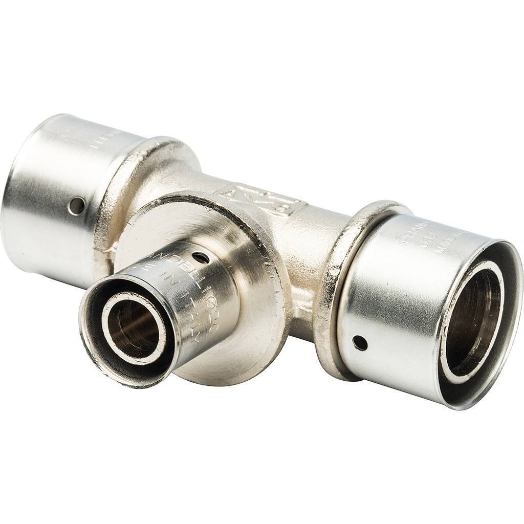 Переходной тройник Prandelli Multyrama (32.3х20,3х32.3) для металлопластиковых труб прессовой