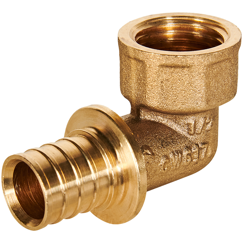 Угольник-переходник с внутренней резьбой ROMMER 16xG 1/2 для труб из сшитого полиэтилена аксиальный, RFA-0006-001612