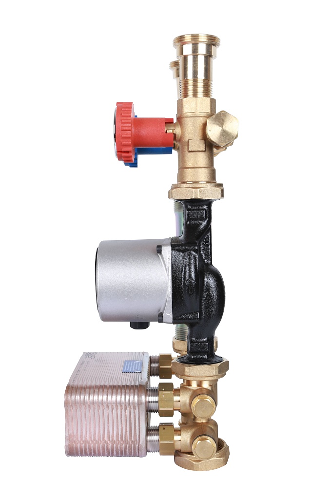 Насосная группа STOUT SDG-0038 с теплообменником 18 пластин, без насоса в теплоизоляции, SDG-0038-182501