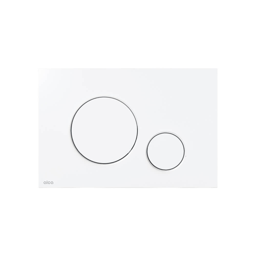 Инсталляция AlcaPlast с белой глянцевой кнопкой и шумоизоляцией, AM101/1120-4:1 M670-VE-01