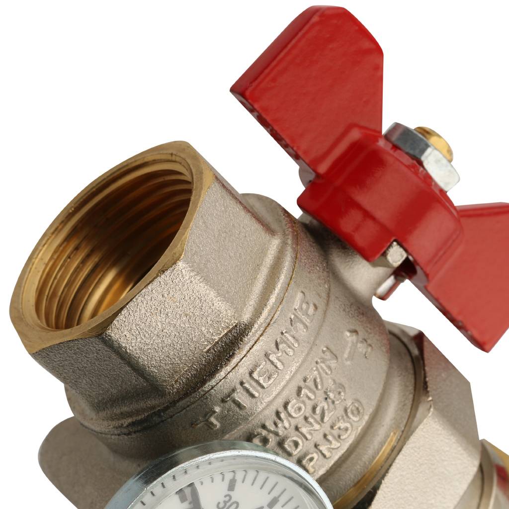 Коллектор в сборе с расходомерами на 8 выходов TIEMME 1х3/4 ЕК