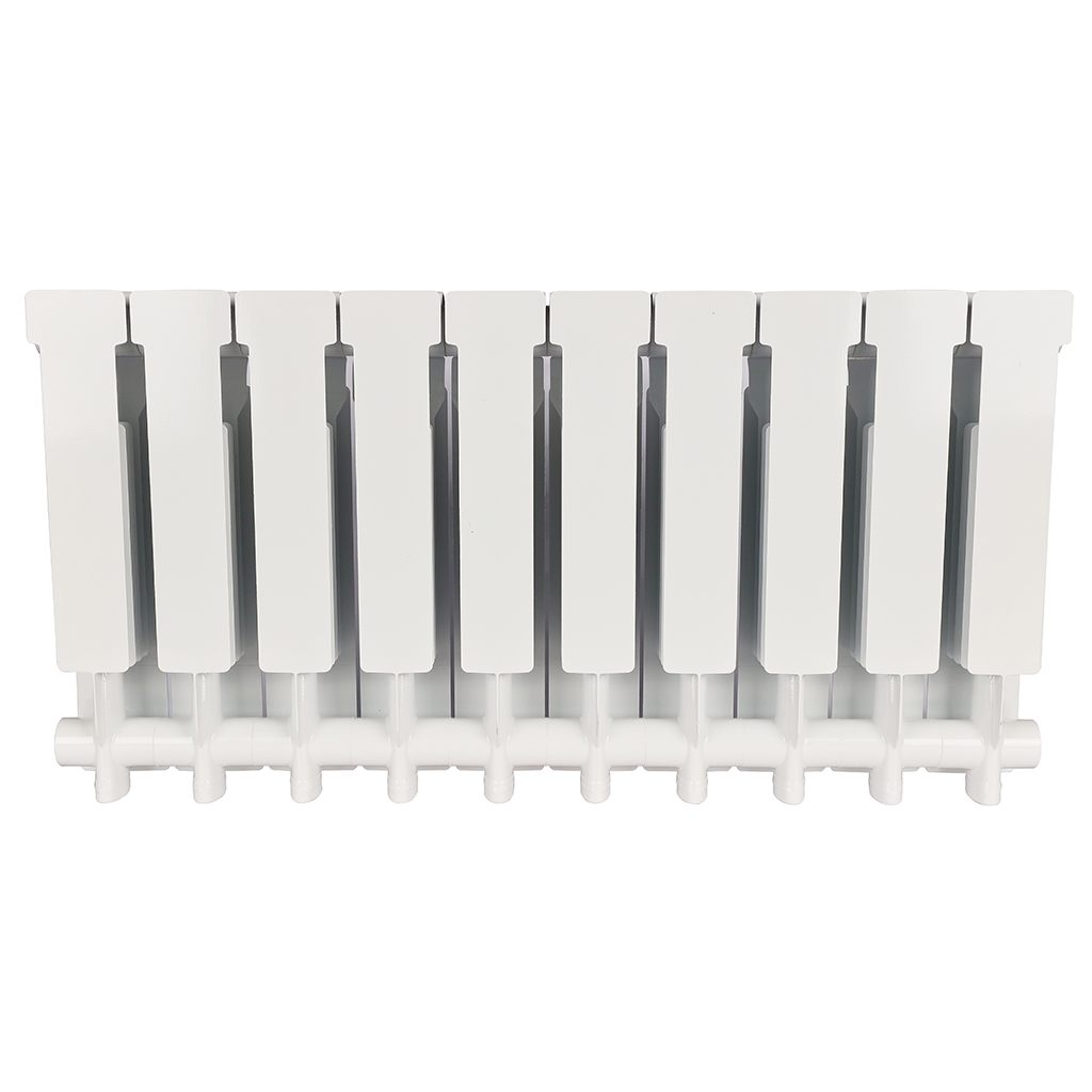 Радиатор алюминиевый STOUT ALPHA 350 10 секций боковое подключение (белый RAL 9016), SRA-2310-035010