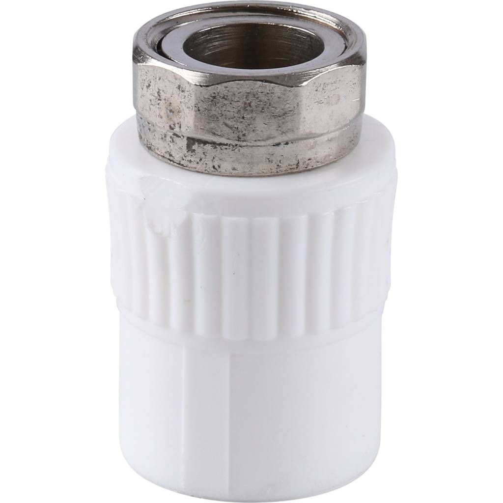 Муфта комбинированная Kalde с накидной гайкой 20х1/2 для полипропиленовых труб под сварку, 3222-tun-200b00