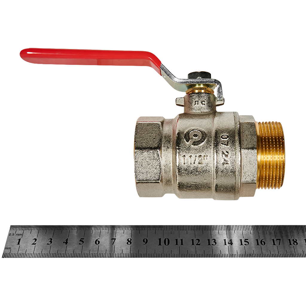 Кран шаровой ROMMER ВР/НР, ручка рычаг 1 1/2