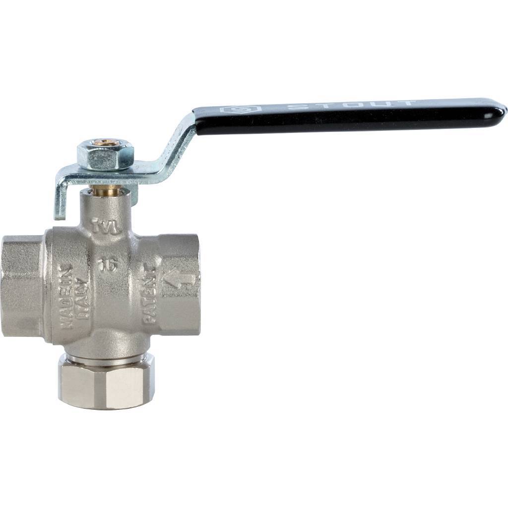 Кран шаровой STOUT с фильтром 1/2, SVF 0001 000015