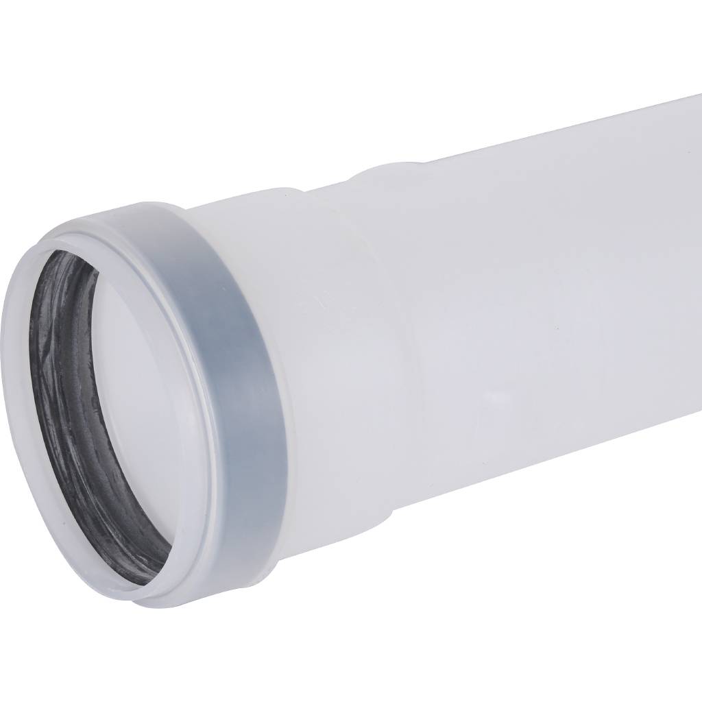Прямой участок дымохода Vaillant из жестких труб DN 80 PP длиной 0.5 м., 303252