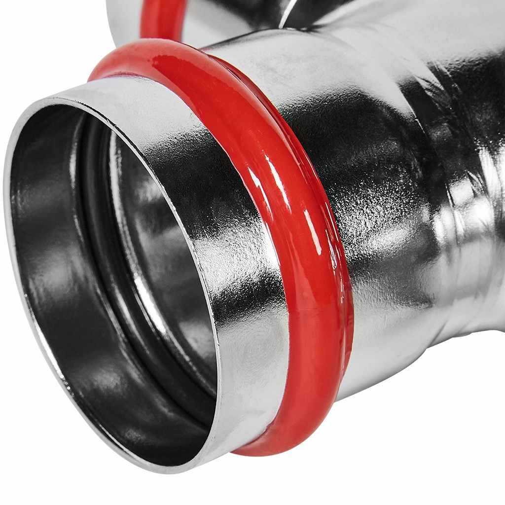 Тройник ROMMER равнопроходной ВПр, 54, из нержавеющей стали прессовой, RSS-1013-000054