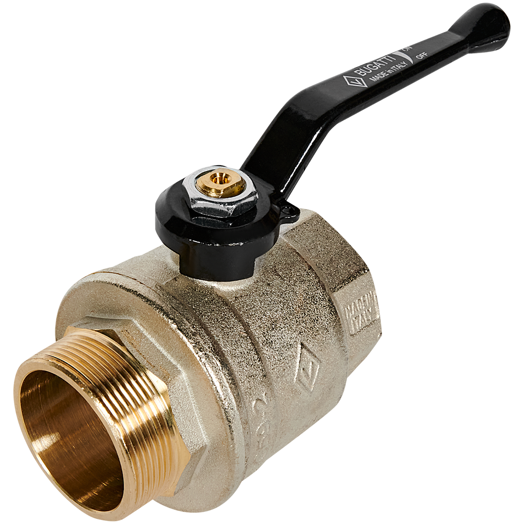 Кран шаровой BUGATTI Oregon (ручка-рычаг алюминий) внут-нар резьба 2