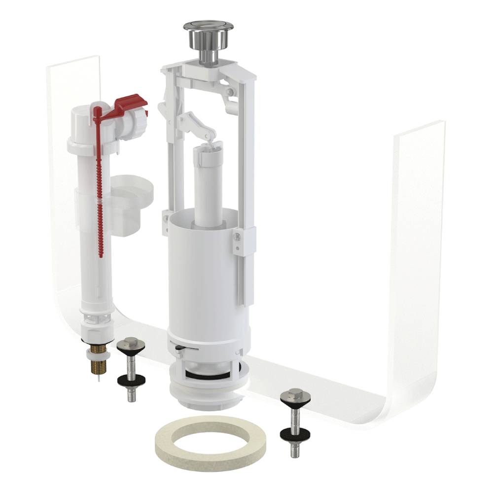 Выпускной комплект AlcaPlast со стоп кнопкой, впускной механизм, SA2000SK 3/8 CHROM