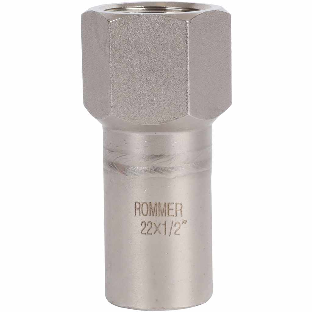 Вставка ROMMER переходная НПр-ВР, 22х1/2, из нержавеющей стали прессовой, RSS-1023-002212