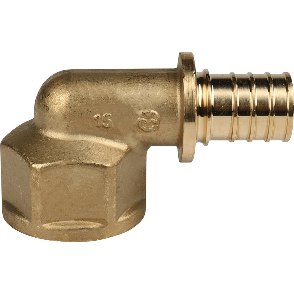 Угольник-переходник STOUT с внутренней резьбой 25xG 1 для труб из сшитого полиэтилена аксиальный