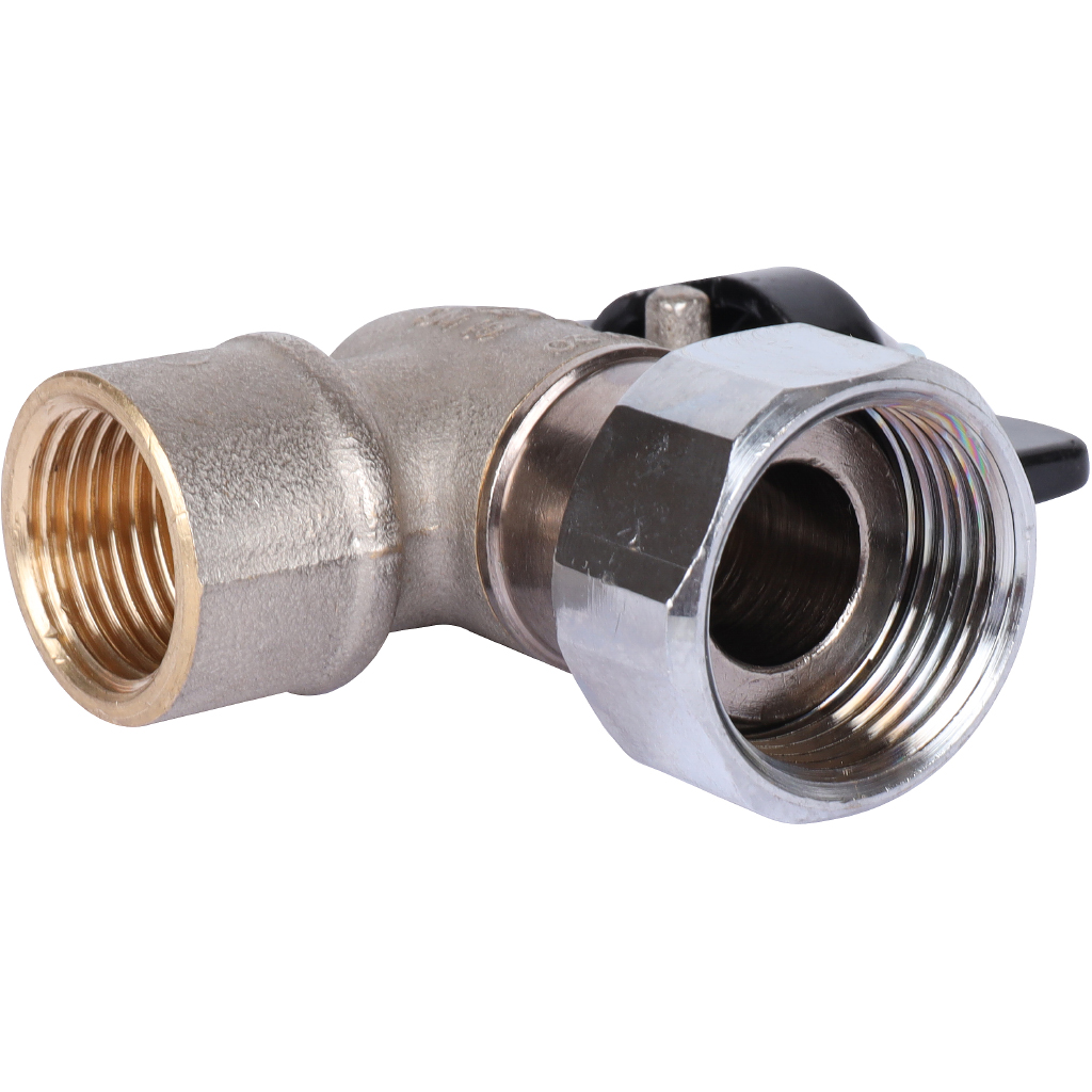 Кран шаровой STOUT 1/2x3/4 с накидной гайкой угловой, ВР/накидная гайка, ручка бабочка, SVB-1010-001520