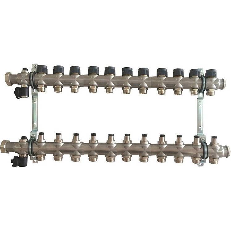 Группа коллекторная Oventrop Multidis SF 11 со встроенными регулирующими вставками на 11 контуров, 1404561