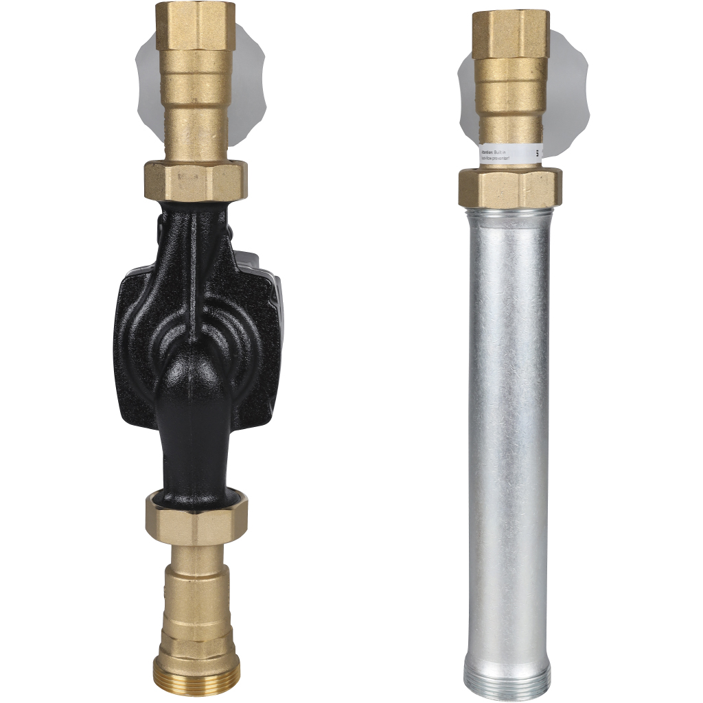 Насосная группа Meibes V-UK 1 с насосом Grundfos UPM3 Hybrid 25-70, без смес., слева, M66813.36