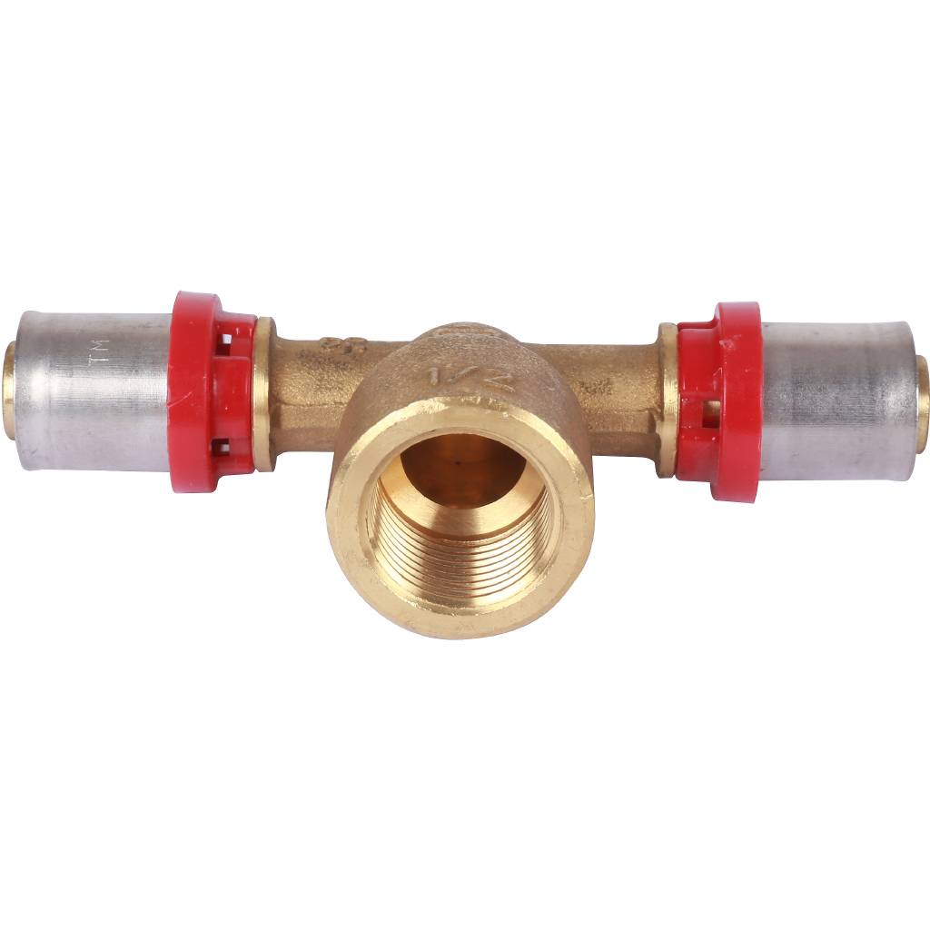 Тройник TIEMME с внутренней резьбой 16х1/2x16, 1670005(аналог 1650031)