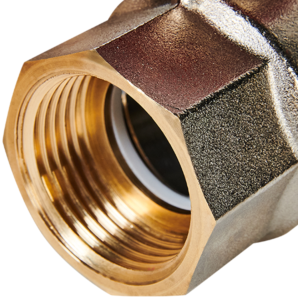 Кран шаровой полнопроходной с американкой STOUT ВР/НР ручка бабочка 1 (EPDM)