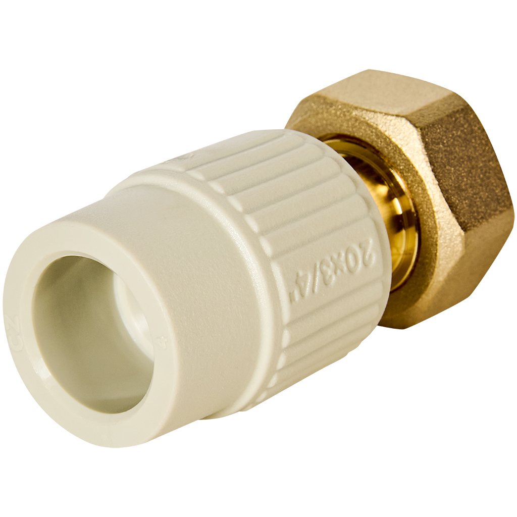 Муфта Ekoplastik ППР с евроконусом и накидной гайкой 20х3/4, SZM02025ERCT