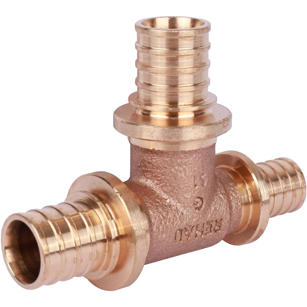 Тройник РЕХАУ RAUTITAN PLATINUM с уменьшенным торцевым проходом 20-20-16 RX для труб из сшитого полиэтилена аксиальный, 13777391001