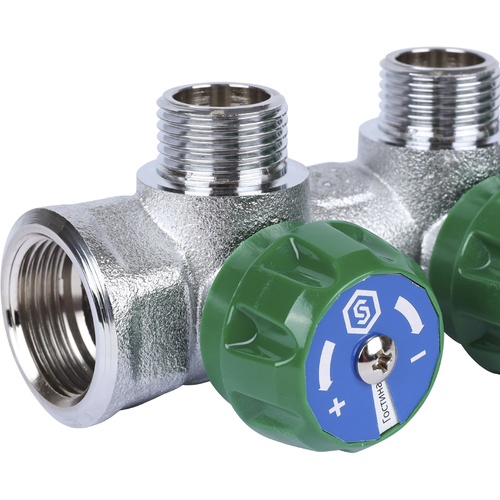 Коллектор регулирующий STOUT 3/4, 4 отвода 1/2  плоское уплотнение