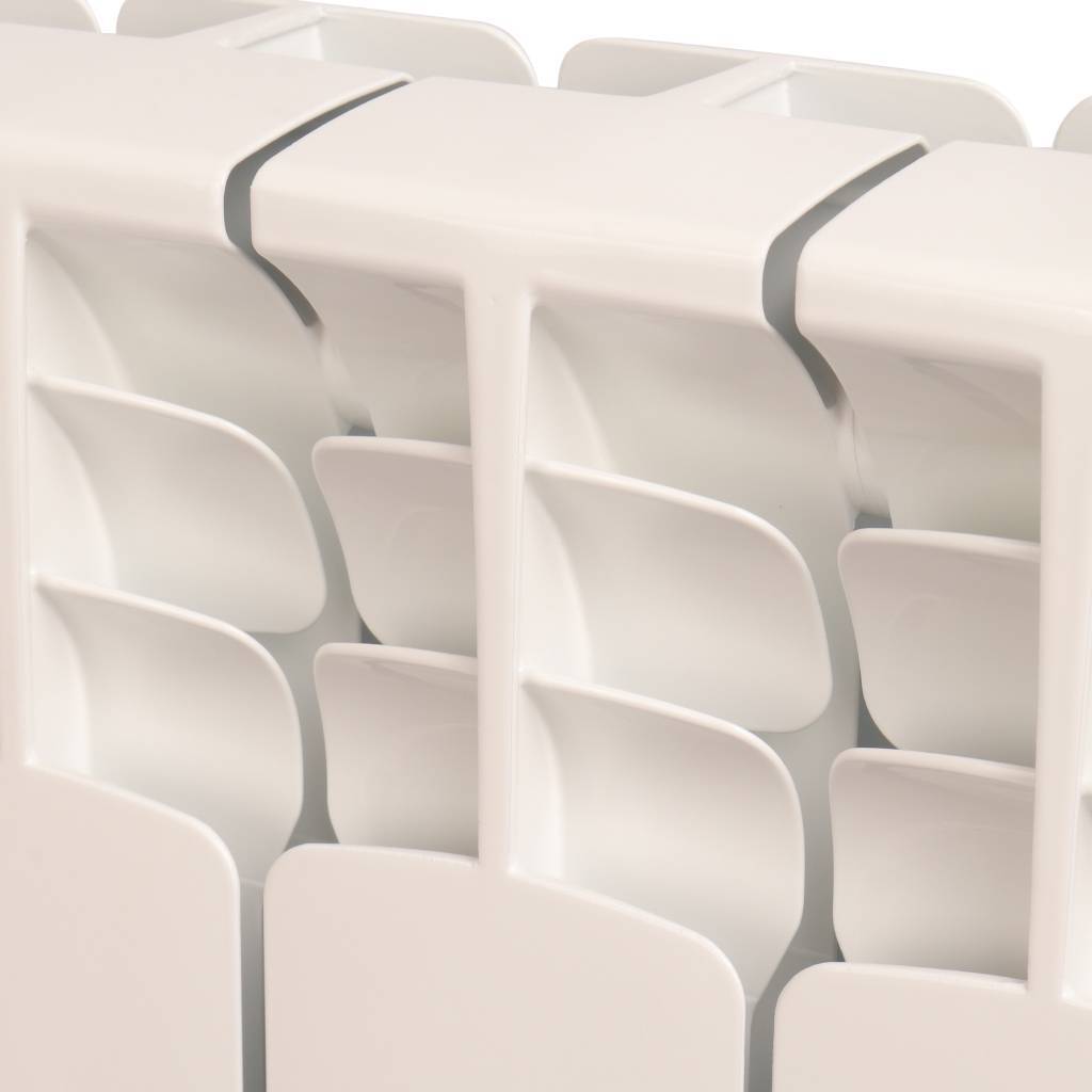 Радиатор биметаллический STOUT Space 500 9 секций боковое подключение RAL9016, SRB-0310-050009