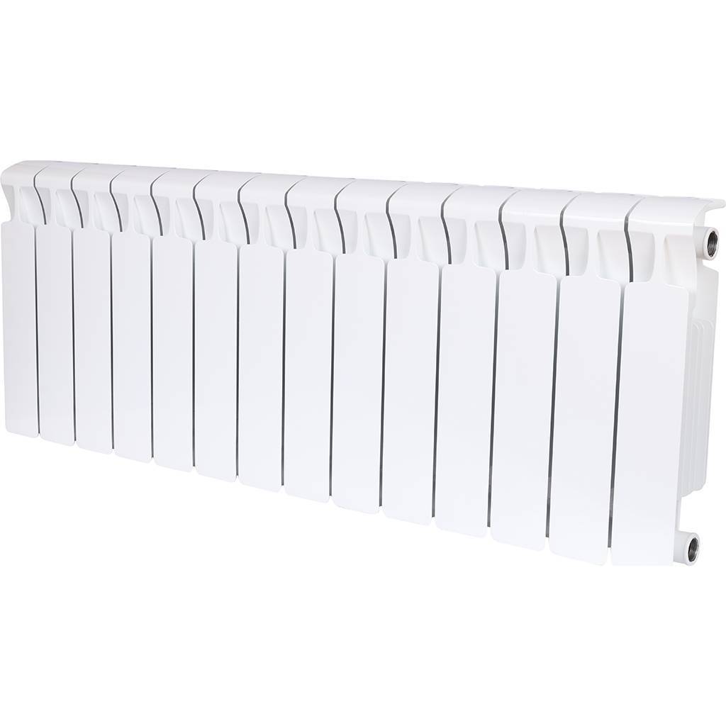 Радиатор биметаллический RIFAR MONOLIT 350 14 секций боковое подключение (белый RAL 9016), 3RM35-14
