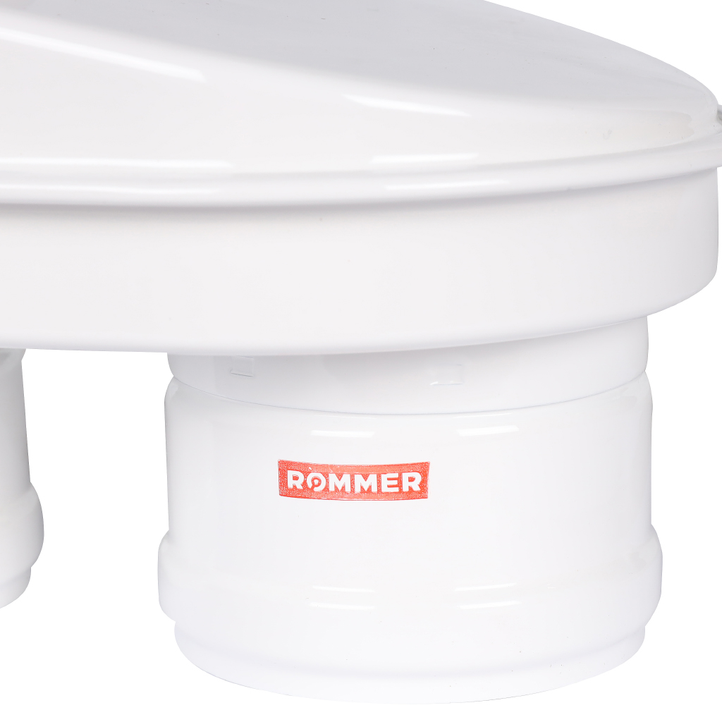 Адаптер моноблочный универсальный традиционный ROMMER переход на двухтрубную систему D80/80 (Литой) (кроме Immergas и Navien Deluxe 75/100), RCA-8080-250002