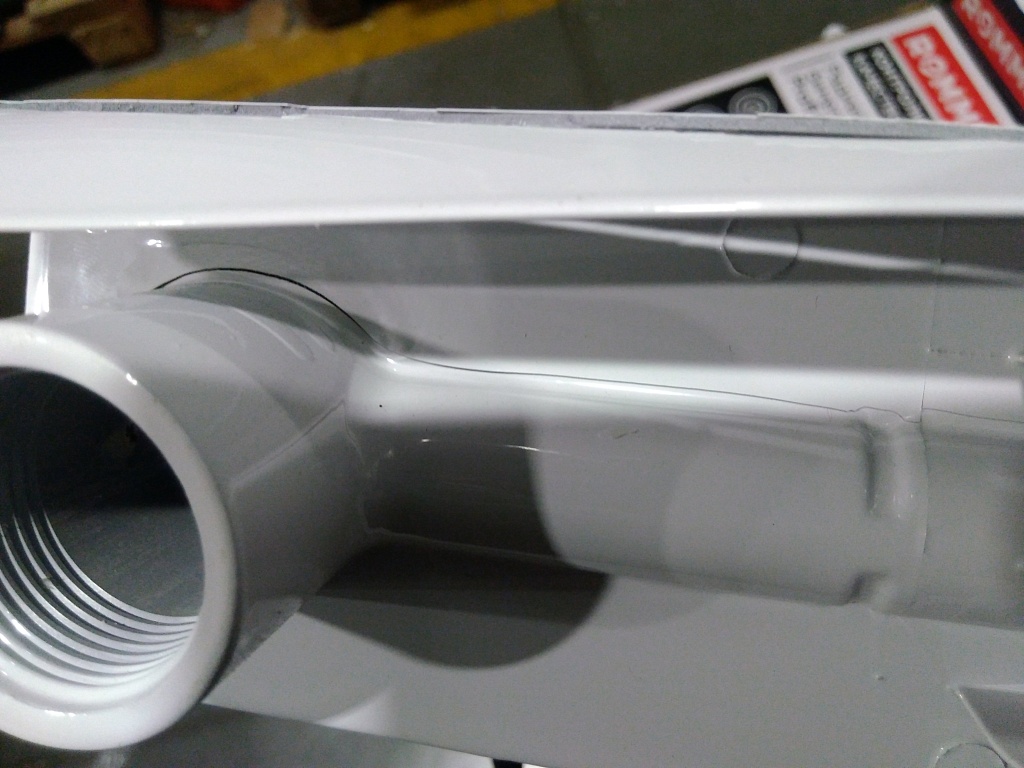 Уцененный товар (трещина на ламели крайней секции): Радиатор биметаллический ROMMER Profi BM 350 10 секций боковое подключение (BI350-80-80-130) (RAL9016), RBM-1210-035010