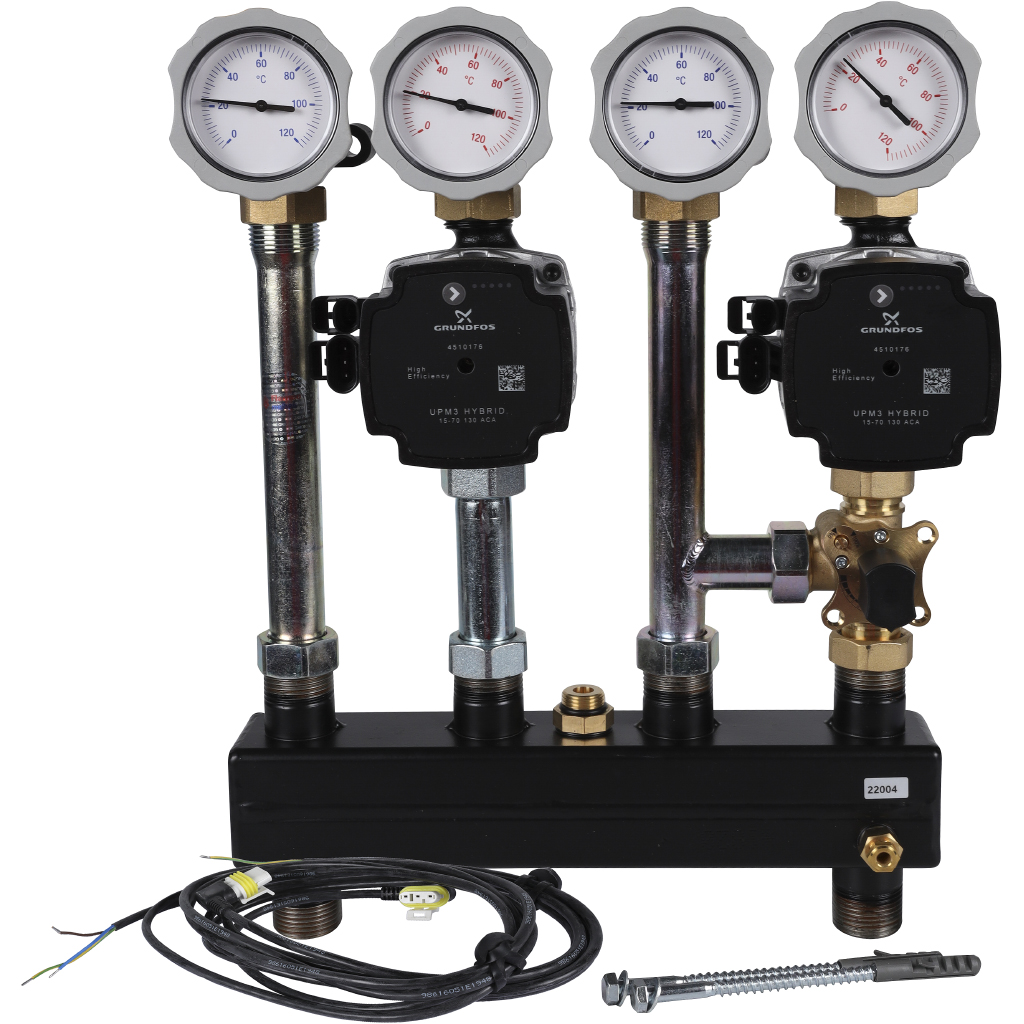 Насосно-смесительный модуль Meibes Kombimix UK_MK с насосом Grundfos UPM3 70 (без сервопривода), M26102.3OSRU