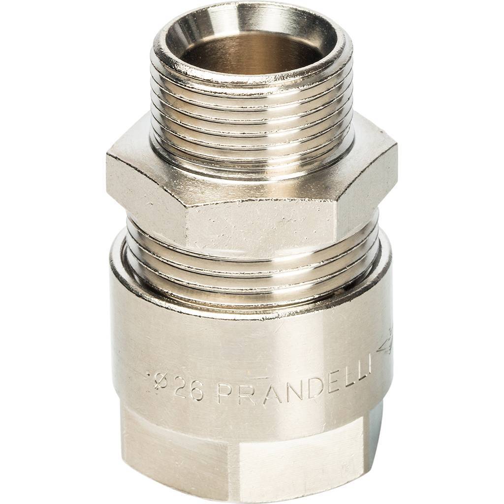 Муфта с нар.резьбой Prandelli Multyrama (26х3,0х3/4), 103.01.12.6