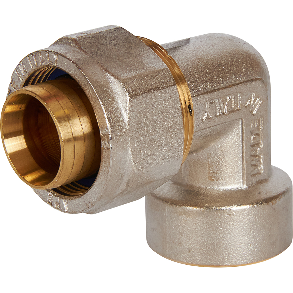 Угольник-переходник STOUT с внутренней резьбой 1 x32 для металлопластиковых труб винтовой, SFS-0007-000132