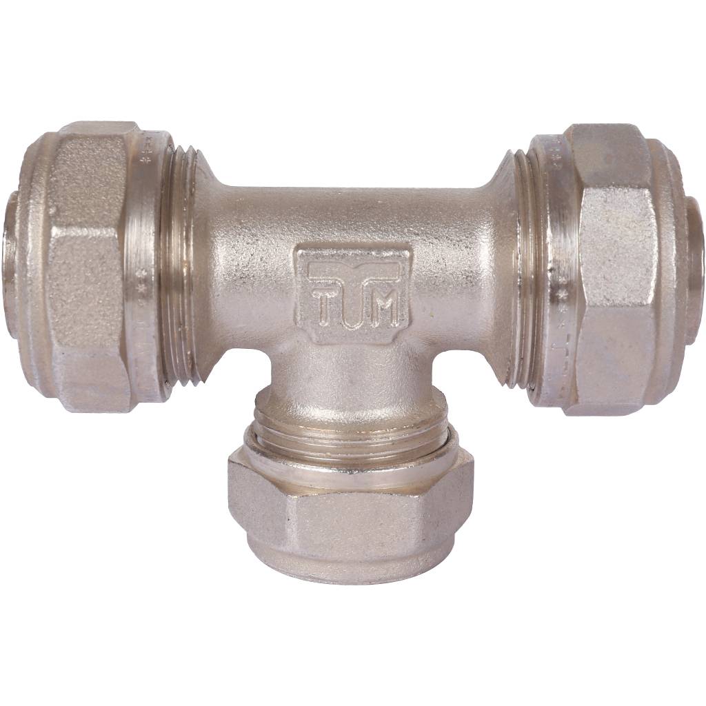 Тройник переходной TIEMME (26.3х20.2х26.3) для металлопластиковых труб винтовой, 1600037