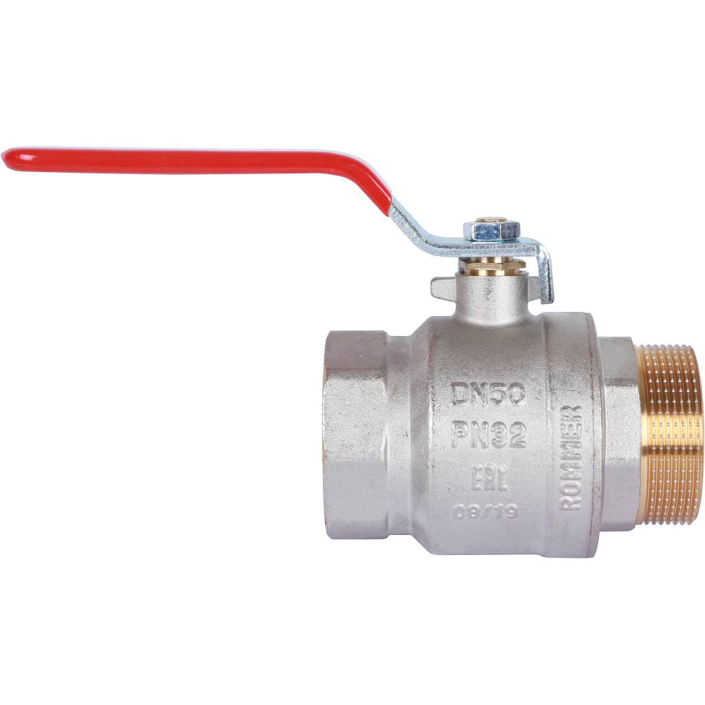 Кран шаровой ROMMER 2 ВН/НР, ручка рычаг, RBV-0002-0210350