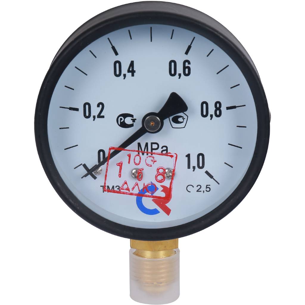 Манометр общетехнический РОСМА 63 мм 150 градусов 1/4 давление 1 МРа радиальное присоединение ТМ-310Р
