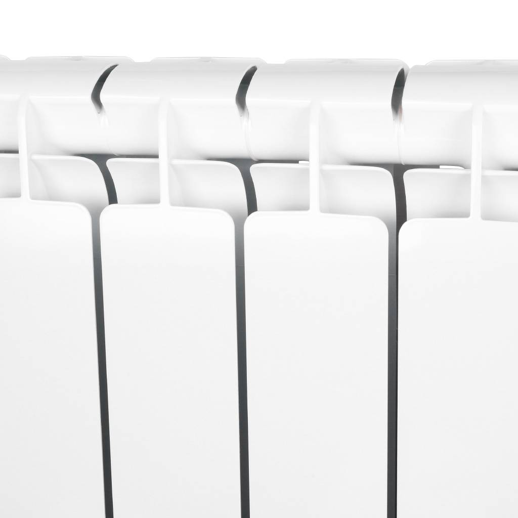 Радиатор алюминиевый STOUT Bravo 500 12 секции нижнее правое подключение (белый RAL 9010), SRA-0120-050012