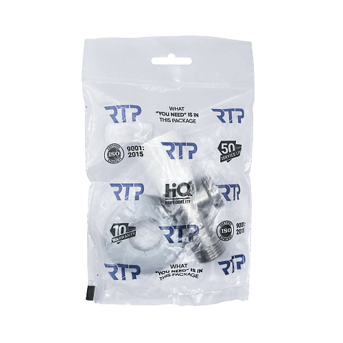 Вентиль угловой удлиненный, латунь 1/2х3/4, еврослот, никель, РТП