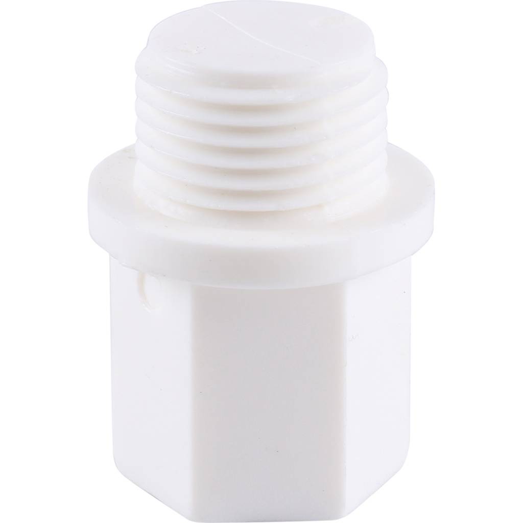 Заглушка Kalde d=20 с резьбой для полипропиленовых труб под сварку (цвет белый)